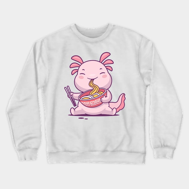 Ramen Axolotl Crewneck Sweatshirt by zoljo